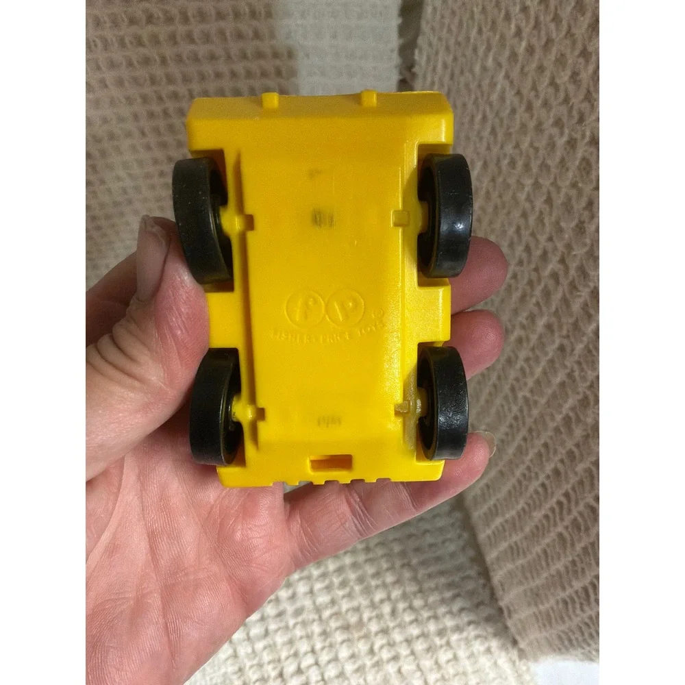 Vintage‎ Unisex Fisher Price Little People Taxi Cab Toy OS Yellow